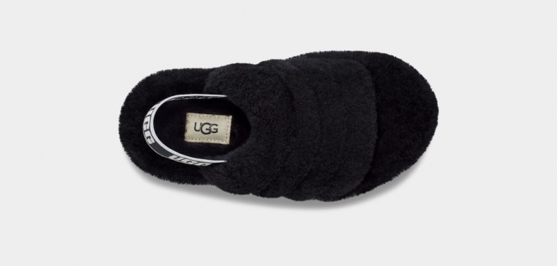 Ugg Fluff Yeah Tofflor Barn Svarta | ND0892357