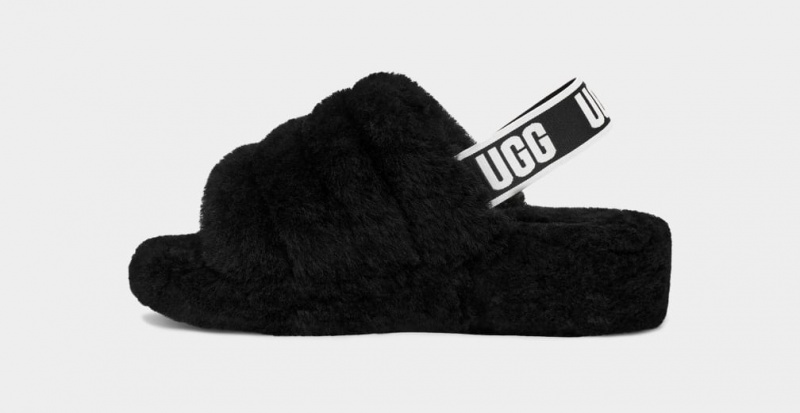 Ugg Fluff Yeah Tofflor Dam Svarta | ZC6780593