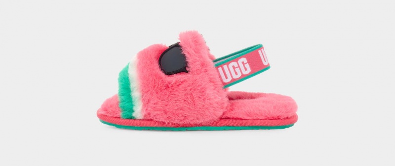 Ugg Fluff Yeah Watermelon Stuffie Tofflor Barn Rosa | HU5860193