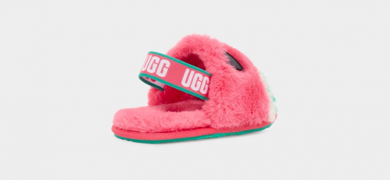 Ugg Fluff Yeah Watermelon Stuffie Tofflor Barn Rosa | HU5860193