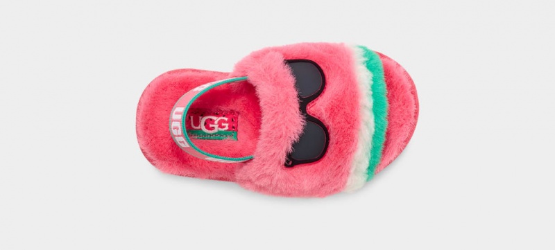 Ugg Fluff Yeah Watermelon Stuffie Tofflor Barn Rosa | HU5860193