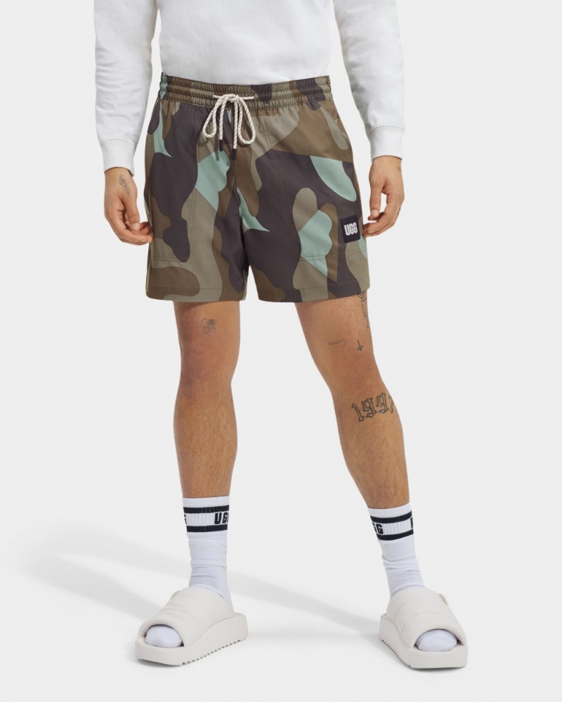 Ugg Freemon Print Shorts Herr Gröna | UC9075826