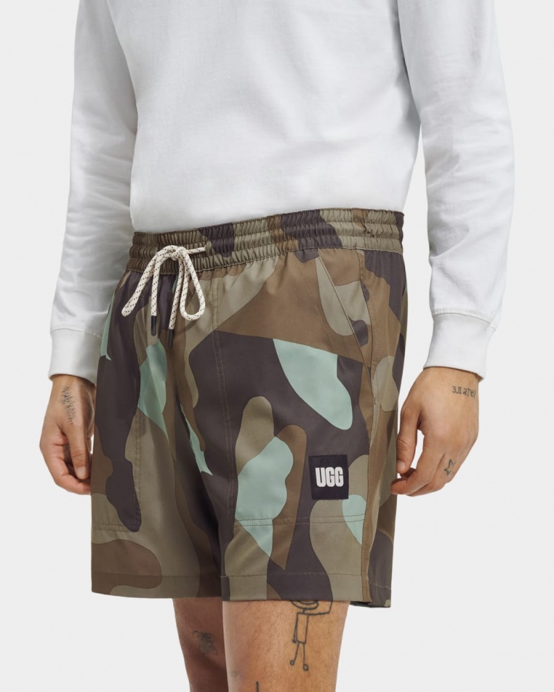 Ugg Freemon Print Shorts Herr Gröna | UC9075826