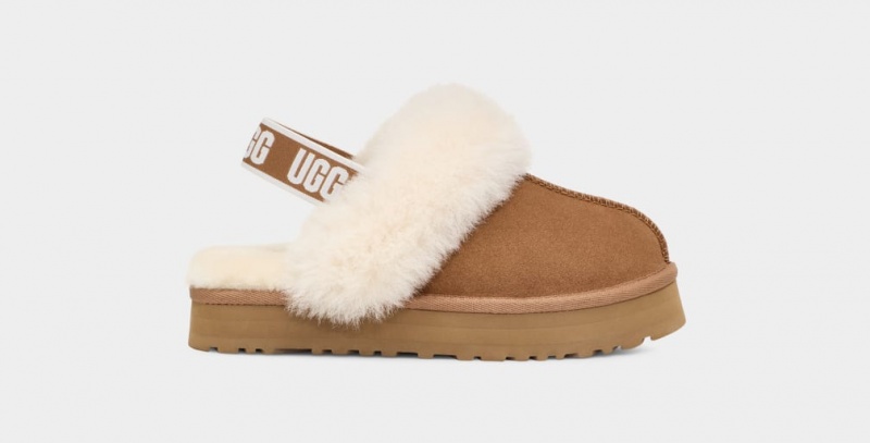 Ugg Funkette Tofflor Barn Bruna | XL4627908