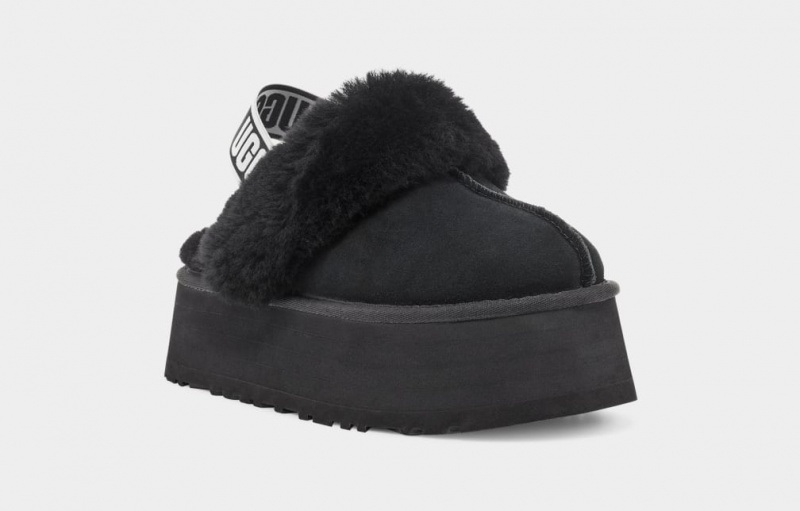 Ugg Funkette Tofflor Dam Svarta | NM3426581