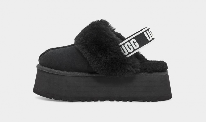 Ugg Funkette Tofflor Dam Svarta | NM3426581