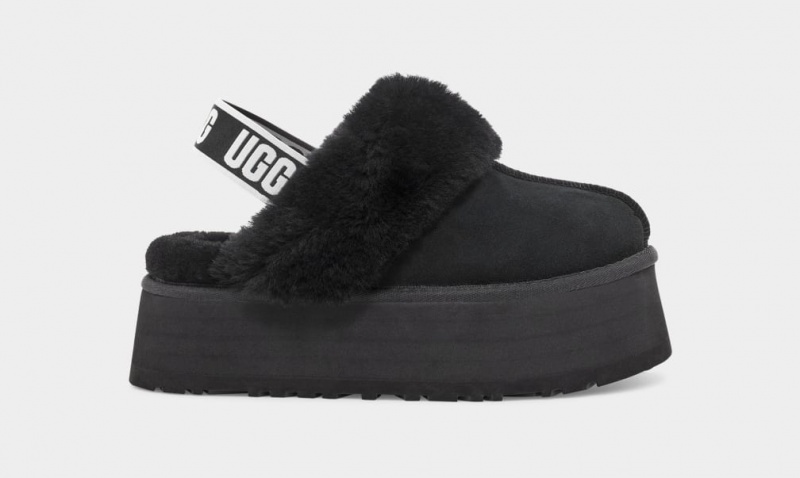 Ugg Funkette Tofflor Dam Svarta | NM3426581