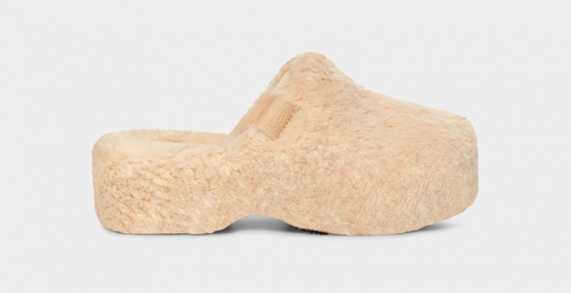 Ugg Fuzz Sugar Clogs Dam Beige | XL8032964