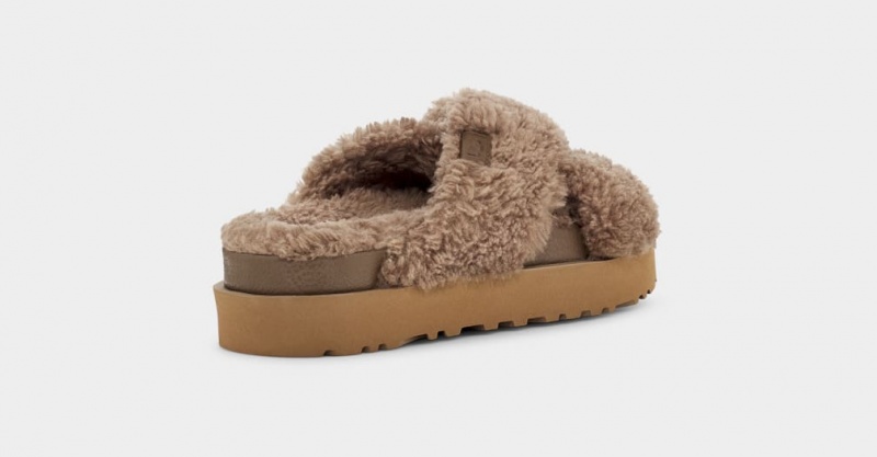 Ugg Fuzz Sugar Cross Badtofflor Dam Choklad | KN4960215