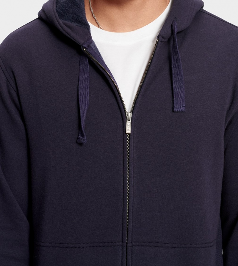 Ugg Gordon Zipped Hoodie Herr Marinblå | QW6158049