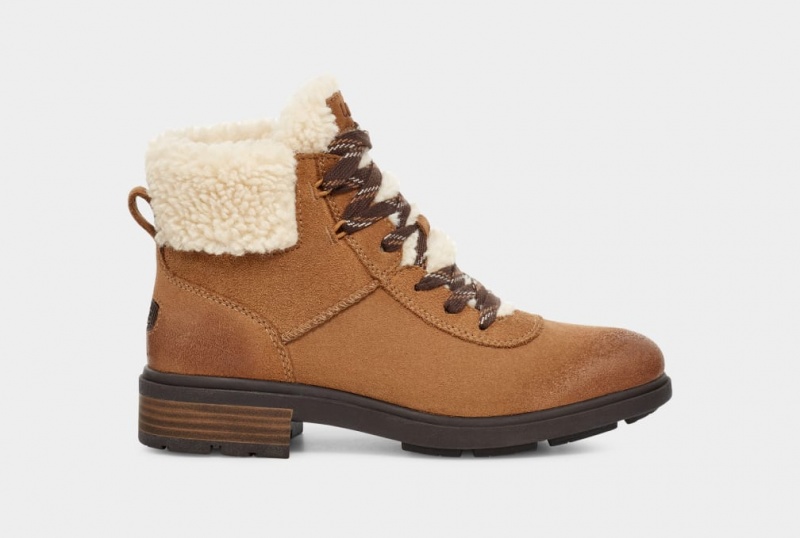 Ugg Harrison Cozy Spets Stövlar Dam Bruna | SU5406728