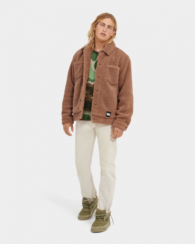 Ugg Janson Sherpa Trucker Jacka Herr Bruna | DX3610475