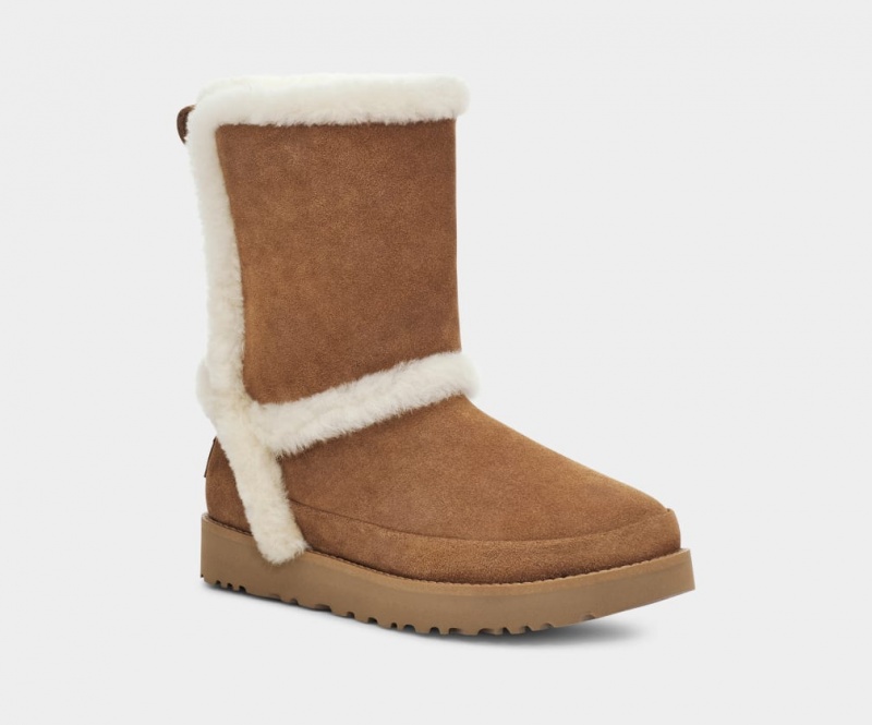 Ugg Klassiska Fluff Spill Seam Stövlar Dam Bruna | PO9457613