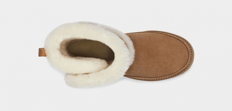 Ugg Klassiska Fluff Spill Seam Stövlar Dam Bruna | PO9457613