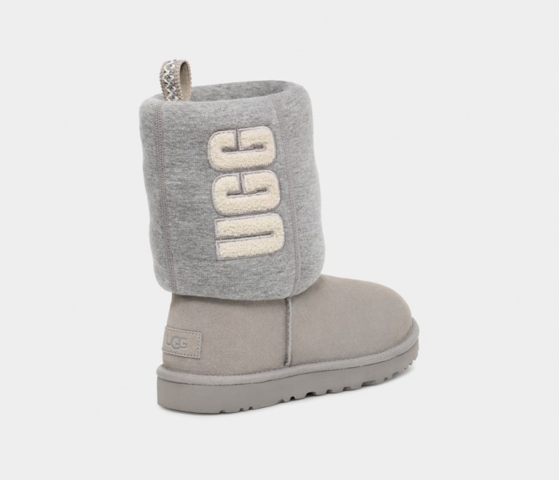 Ugg Klassiska Fur Jersey Cozy Stövlar Dam Grå | WC5782643