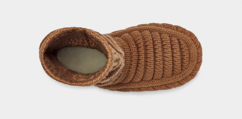 Ugg Klassiska Höga Tjock Knit Stövlar Dam Bruna | NP5709341