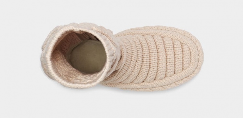 Ugg Klassiska Höga Tjock Knit Stövlar Dam Beige | VB1526930