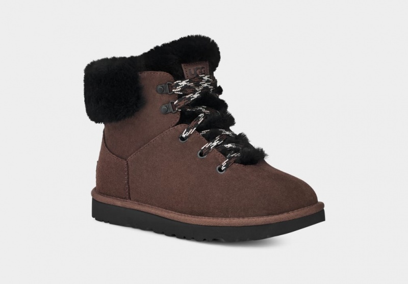 Ugg Klassiska Mini Alpine Spets Stövlar Dam Bruna | HQ9863457