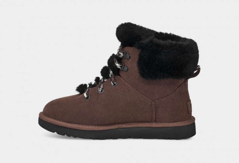 Ugg Klassiska Mini Alpine Spets Stövlar Dam Bruna | HQ9863457