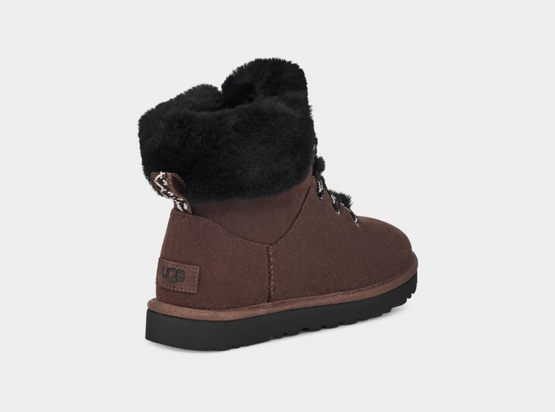 Ugg Klassiska Mini Alpine Spets Stövlar Dam Bruna | HQ9863457