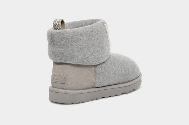 Ugg Klassiska Mini Fur Jersey Cozy Stövlar Dam Grå | FE2896540