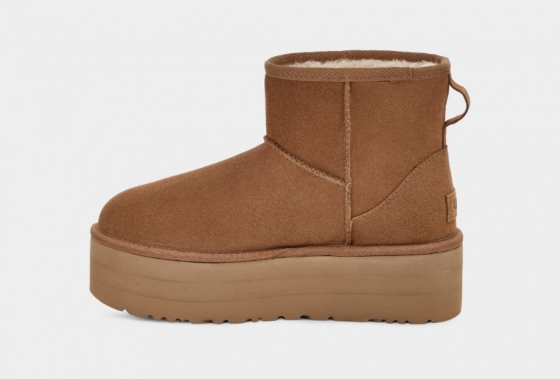 Ugg Klassiska Mini Platåstövlar Dam Bruna | ZS3619542