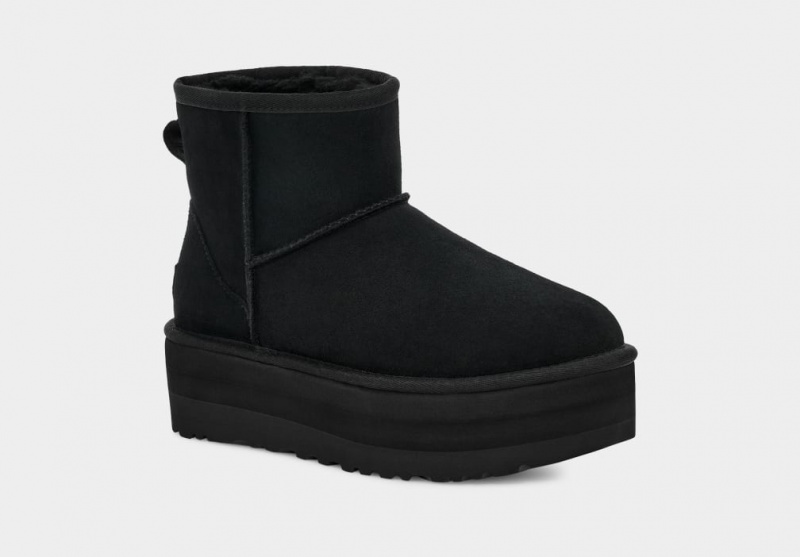 Ugg Klassiska Mini Platåstövlar Dam Svarta | CU0489563