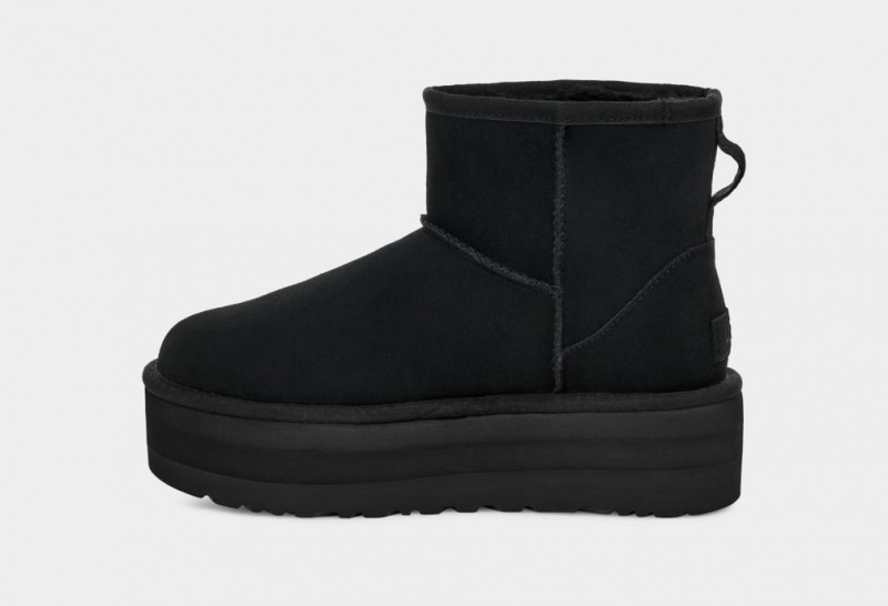 Ugg Klassiska Mini Platåstövlar Dam Svarta | CU0489563