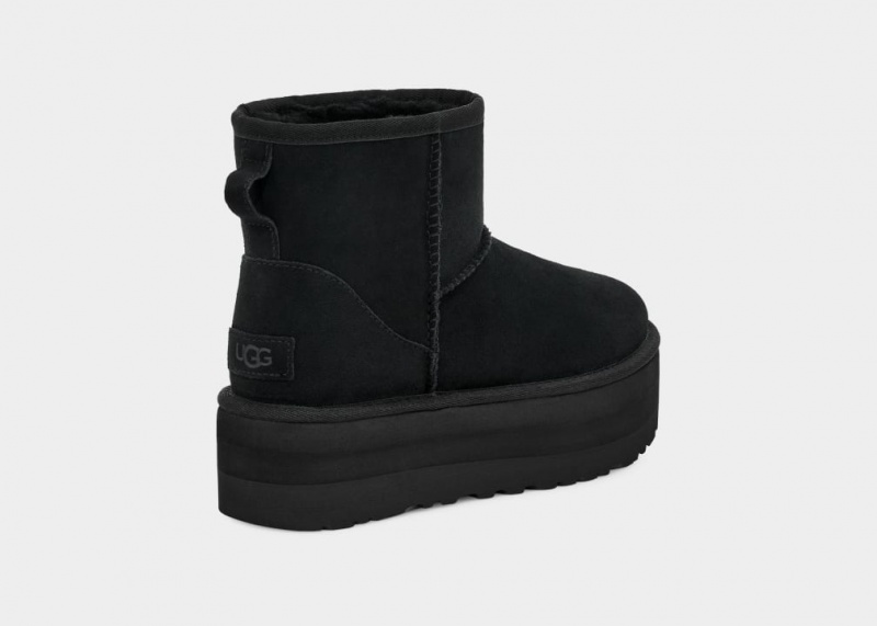 Ugg Klassiska Mini Platåstövlar Dam Svarta | CU0489563