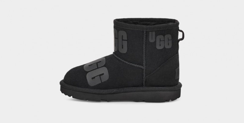 Ugg Klassiska Mini Scatter Tryck Stövlar Barn Svarta | GV9453280