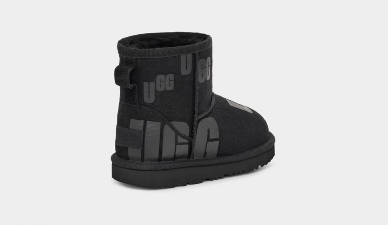 Ugg Klassiska Mini Scatter Tryck Stövlar Barn Svarta | GV9453280