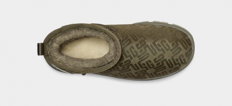 Ugg Klassiska Ultra Mini Monogram Stövlar Dam Olivgröna | DT0591273