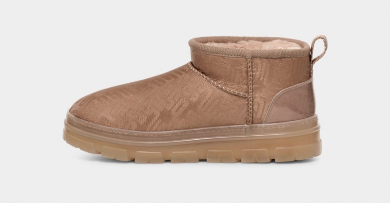 Ugg Klassiska Ultra Mini Monogram Stövlar Dam Bruna Grå | JB3924816