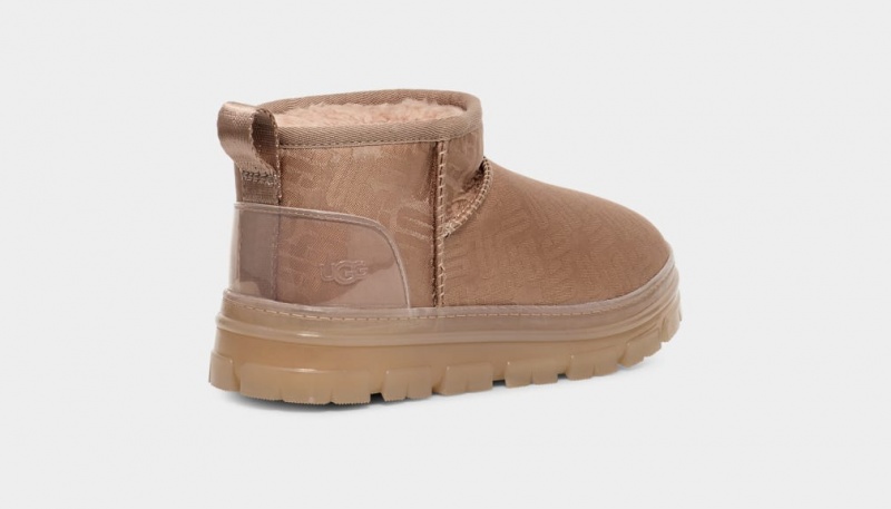 Ugg Klassiska Ultra Mini Monogram Stövlar Dam Bruna Grå | JB3924816