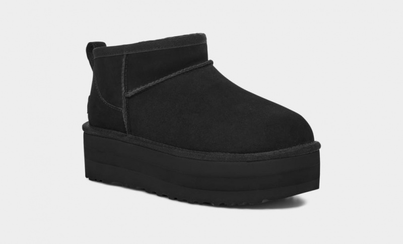 Ugg Klassiska Ultra Mini Platåstövlar Dam Svarta | IW6821574