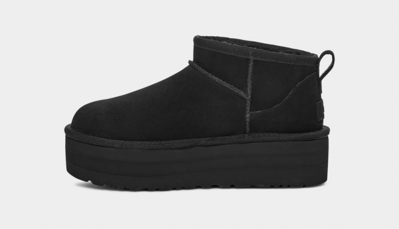 Ugg Klassiska Ultra Mini Platåstövlar Dam Svarta | IW6821574