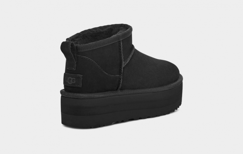 Ugg Klassiska Ultra Mini Platåstövlar Dam Svarta | IW6821574