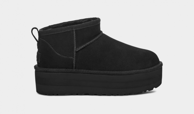 Ugg Klassiska Ultra Mini Platåstövlar Dam Svarta | IW6821574