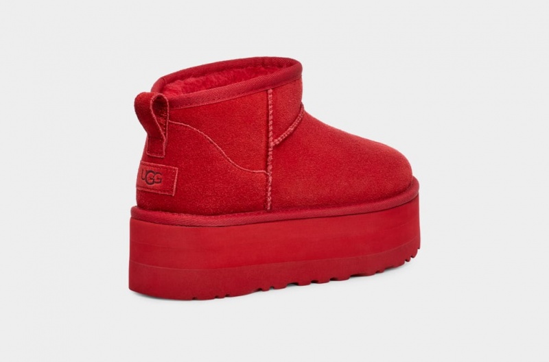 Ugg Klassiska Ultra Mini Platåstövlar Dam Röda | NR2954871