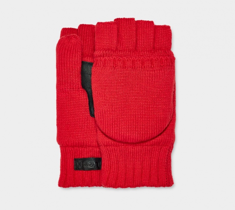 Ugg Knit Flip Mitten Handskar Herr Röda | EF7204638