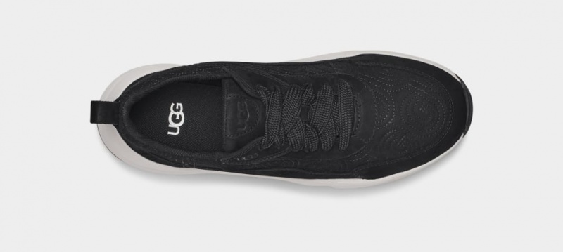 Ugg LA Glide Logo Stitch Sneakers Dam Svarta | LY3076942