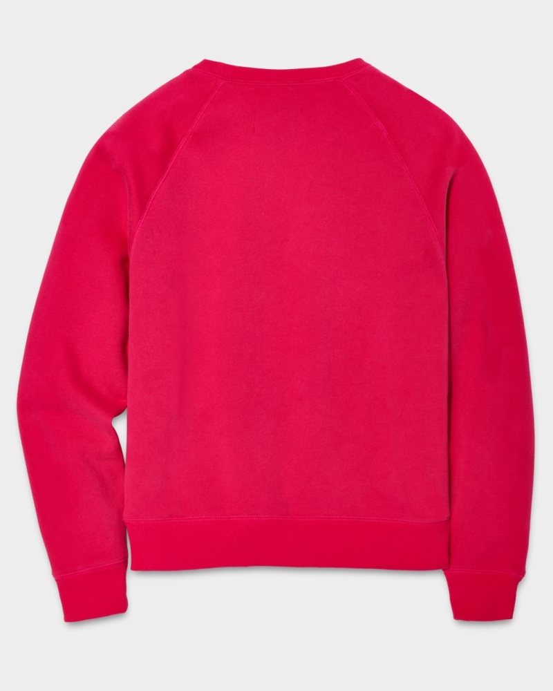 Ugg Madeline Fuzzy Logo Crewneck Sweatshirt Dam Rosa Mörkröda | OG2068973