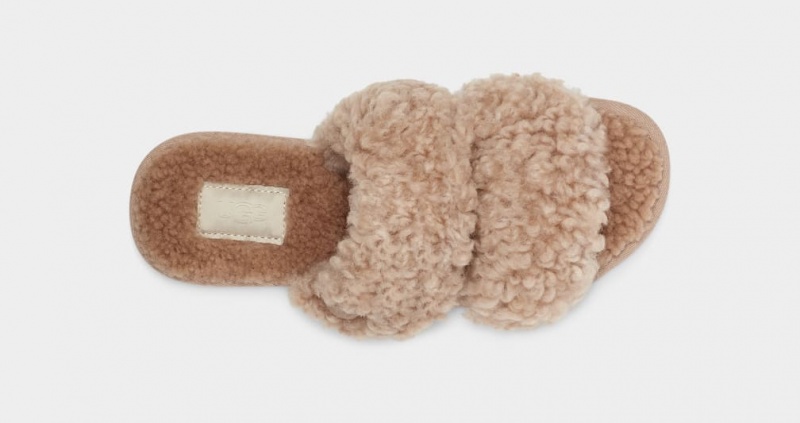 Ugg Maxi Curly Scuffetta Tofflor Dam Bruna | JC0182753