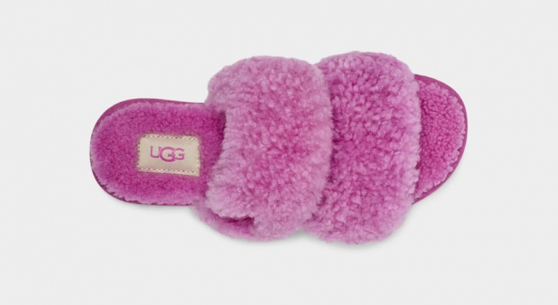 Ugg Maxi Curly Scuffetta Tofflor Dam Lila | AK3467591