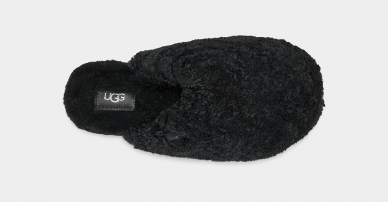 Ugg Maxi Curly Tofflor Dam Svarta | YE8264095