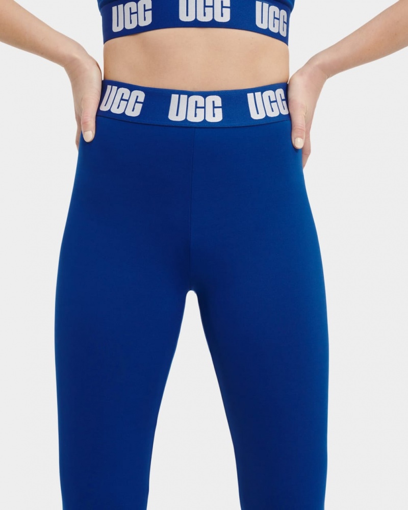 Ugg Mckena Logo Leggings Dam Mörkblå | DZ5891637