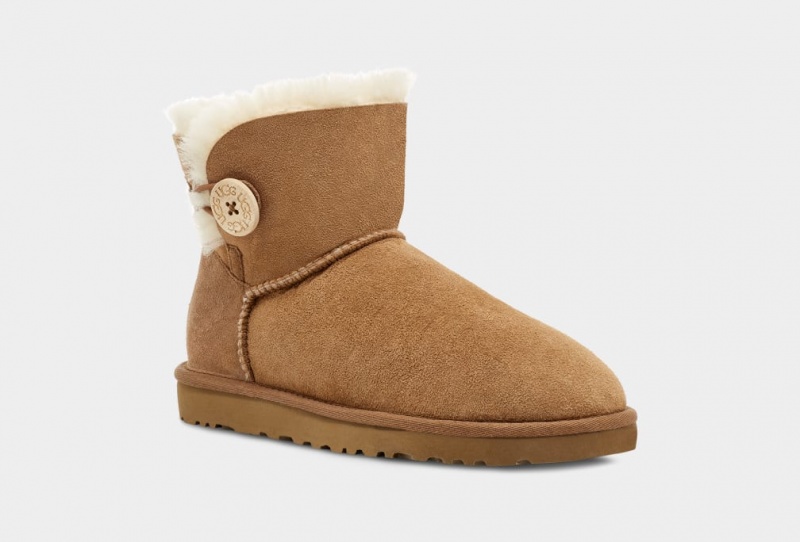 Ugg Mini Bailey Button II Stövlar Dam Bruna | RE3178469