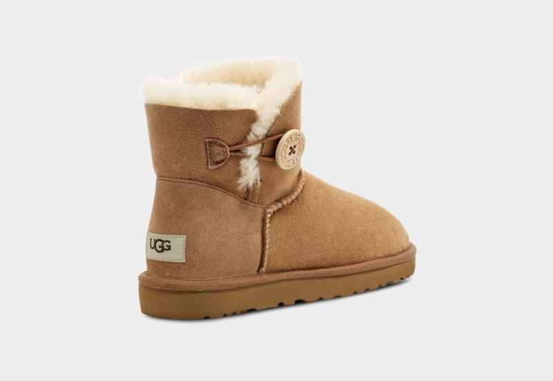 Ugg Mini Bailey Button II Stövlar Dam Bruna | RE3178469