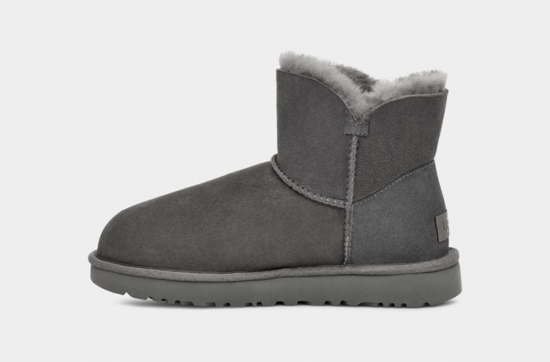 Ugg Mini Bailey Button II Stövlar Dam Grå | YA3165284