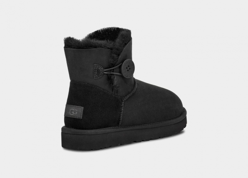 Ugg Mini Bailey Button II Stövlar Dam Svarta | PX5390782